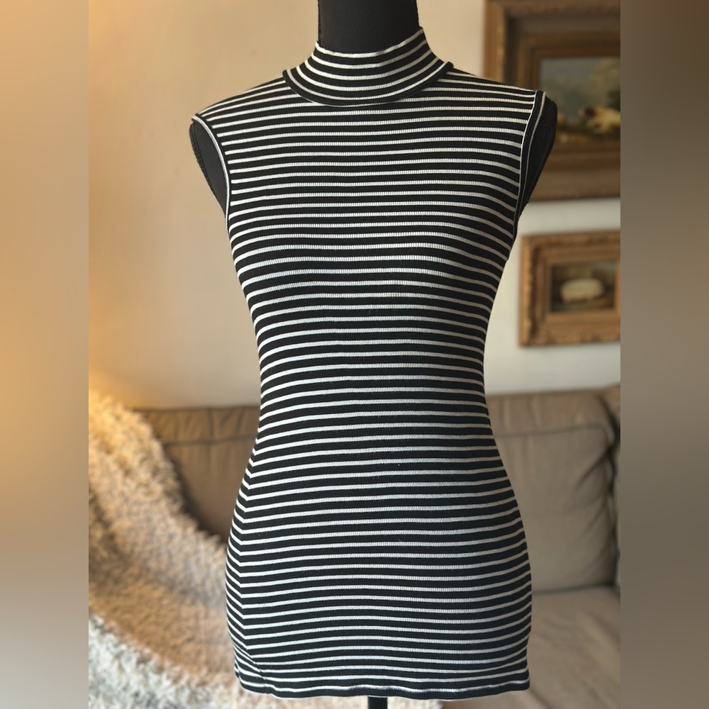 ATM Anthony Thomas Melillo Black and White Maxi Pencil Skirt with Matching Top